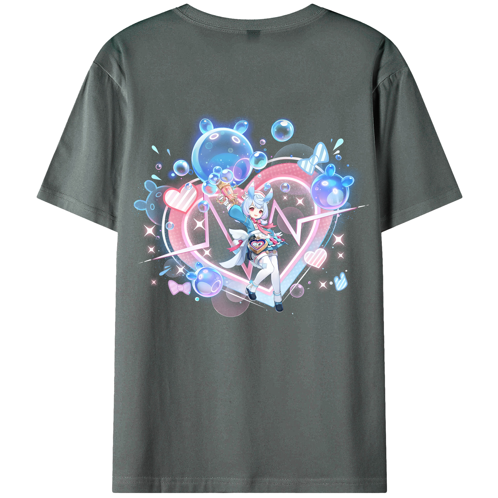げんし神 シゲウィン genshin Shigewin 綿100％ メンズ半袖Tシャツ（バックプリント） 通気性